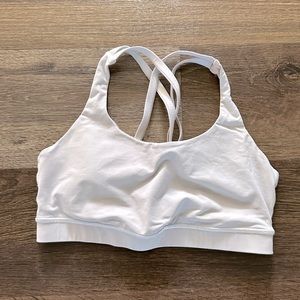 White lululemon energy bra size 8
